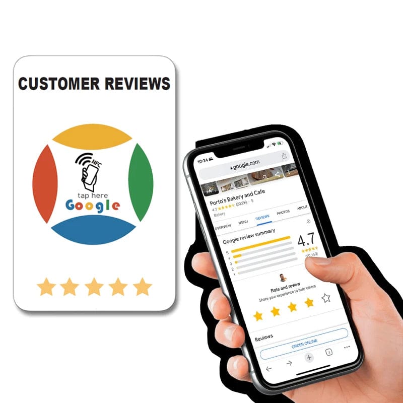 Kontaktlose Google-Bewertungskarten