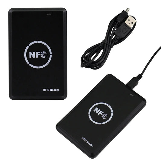 قارئ/كاتب ثنائي النطاق NFC وRFID - ناسخ بطاقات USB بتردد 13.56 ميجاهرتز و125 كيلوهرتز، مستنسخ UID/CUID/FUID، كاتب T5577، برنامج متضمن