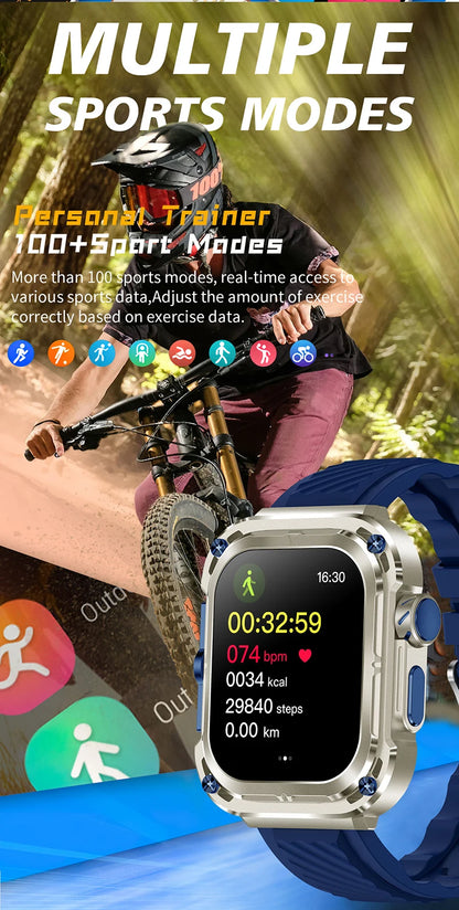 LIGE 2024 GPS Tracker Outdoor Smartwatch Men – 2.1" Ultra-HD AMOLED, 460 mAh, NFC &amp; Compass, Sport &amp; Fitness