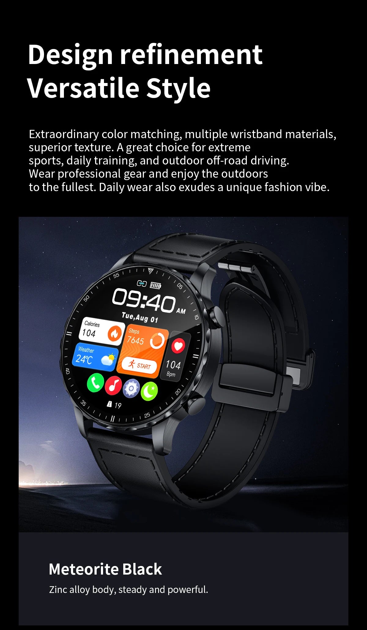 LIGE Smartwatch for Men – Bluetooth Call, Fitness &amp; Sports Tracker, IP68 Waterproof
