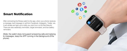 Nerunsa 1,69" Smartwatch – Fitness Tracker für Damen & Herren | Herzfrequenz, Schlafmonitor & Schrittzähler | Taggytech