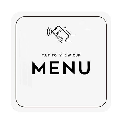 NFC Menu Plate – Acrylic Plate, Ntag213 Chip, Waterproof, 100 mm