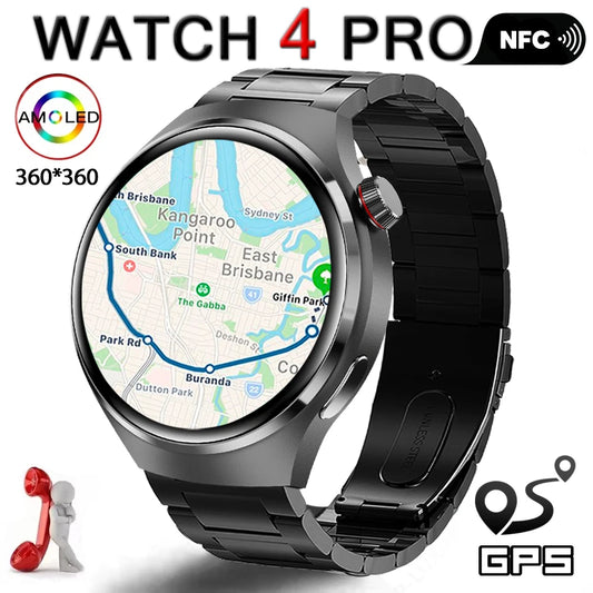 ChiBear GT4 Pro Smartwatch 2025 – 1,6" AMOLED, Bluetooth-Anrufe, Blutdruck & SpO₂, GPS-Tracker, Kompass, IP68 Wasserdicht