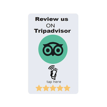 Steigern Sie Ihre Tripadvisor-Reputation und Bewertungen durch einfaches Scannen von NFC-Karten.