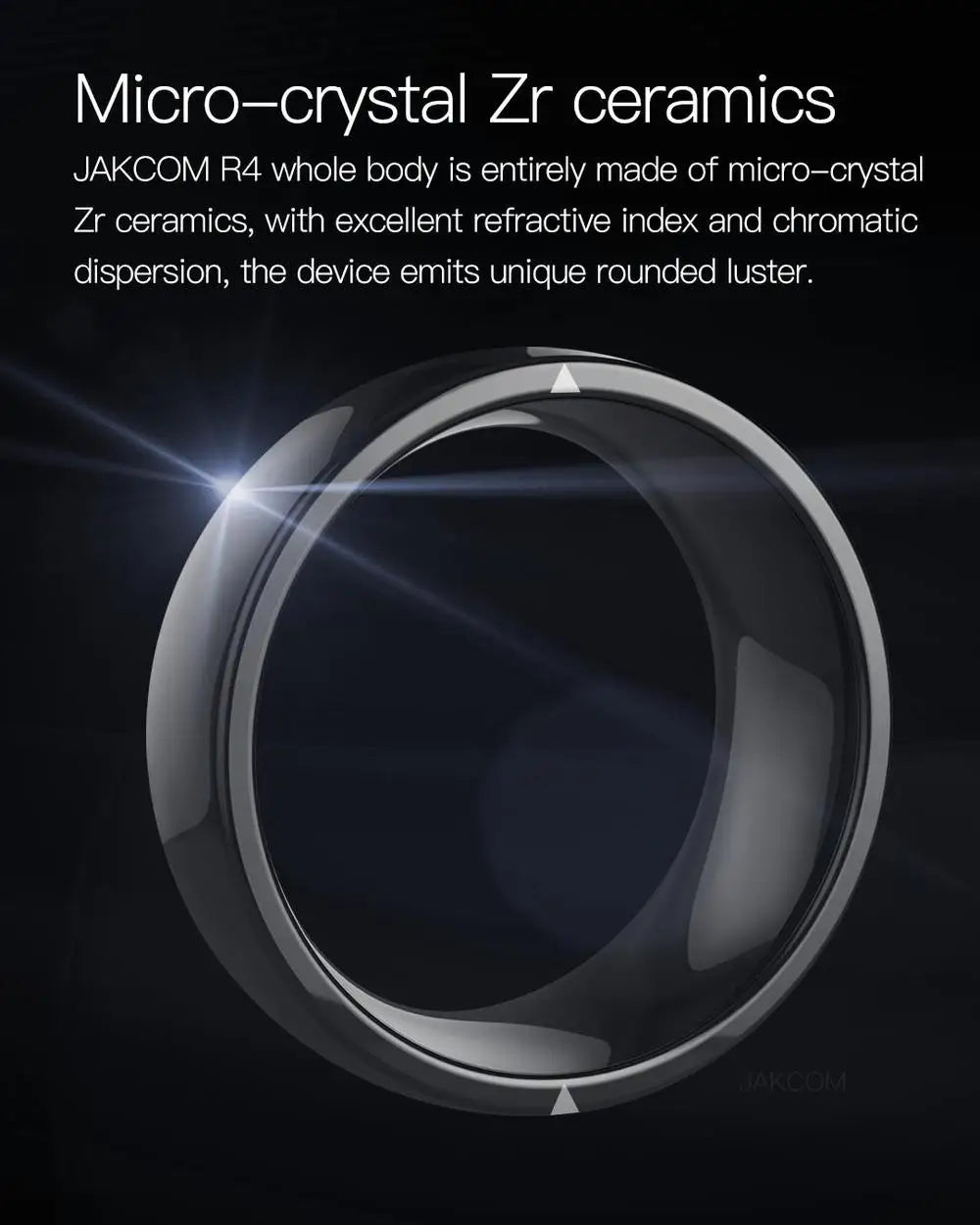 JAKCOM R4 NFC Smart Ring – RFID Card Simulation, IP68 Waterproof, Ceramic, No Charging Required | For Android &amp; iOS