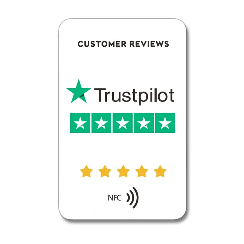 NFC-Karten für Trustpilot: Sammeln Sie Feedback und Bewertungen schnell.

