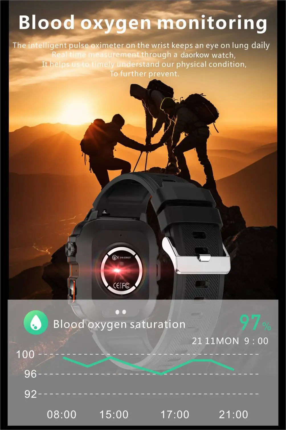 LIGE Militärische Smartwatch 2025 – Wasserdicht, Outdoor Sport Tracker, LED-Taschenlampe, Bluetooth-Anruf | Taggytech