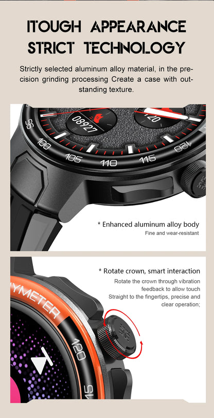 LIGE Smartwatch Männer 2024 – NFC, Fitness & Sport, Bluetooth-Anruf, Musik, Wasserdicht | Taggytech
