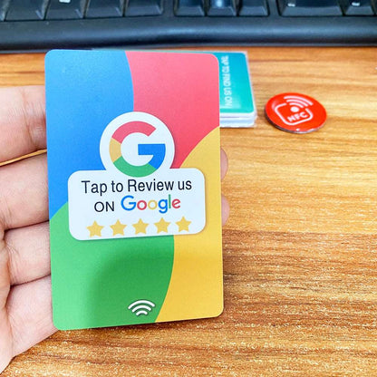 NFC Instagram Google Review Cards Android/iPhone Tap URL Writing Social Business Review Cards
