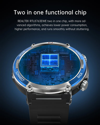 LIGE 2024 Outdoor Smartwatch for Men – Bluetooth Call, Compass, Fitness & Health Monitor, IP68 Waterproof, 1.52" IPS Display