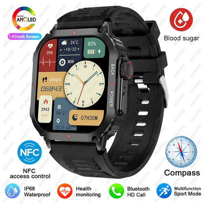 ساعة ذكية متعددة الوظائف NFC GPS مع هاتف بلوتوث ومساعد صوتي
