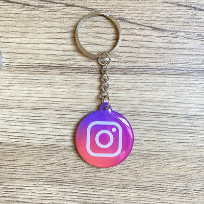 Social Media NFC Tag – Epoxy Keychain with Link Sharing | 13.56 MHz NFC213 | For more followers &amp; reviews