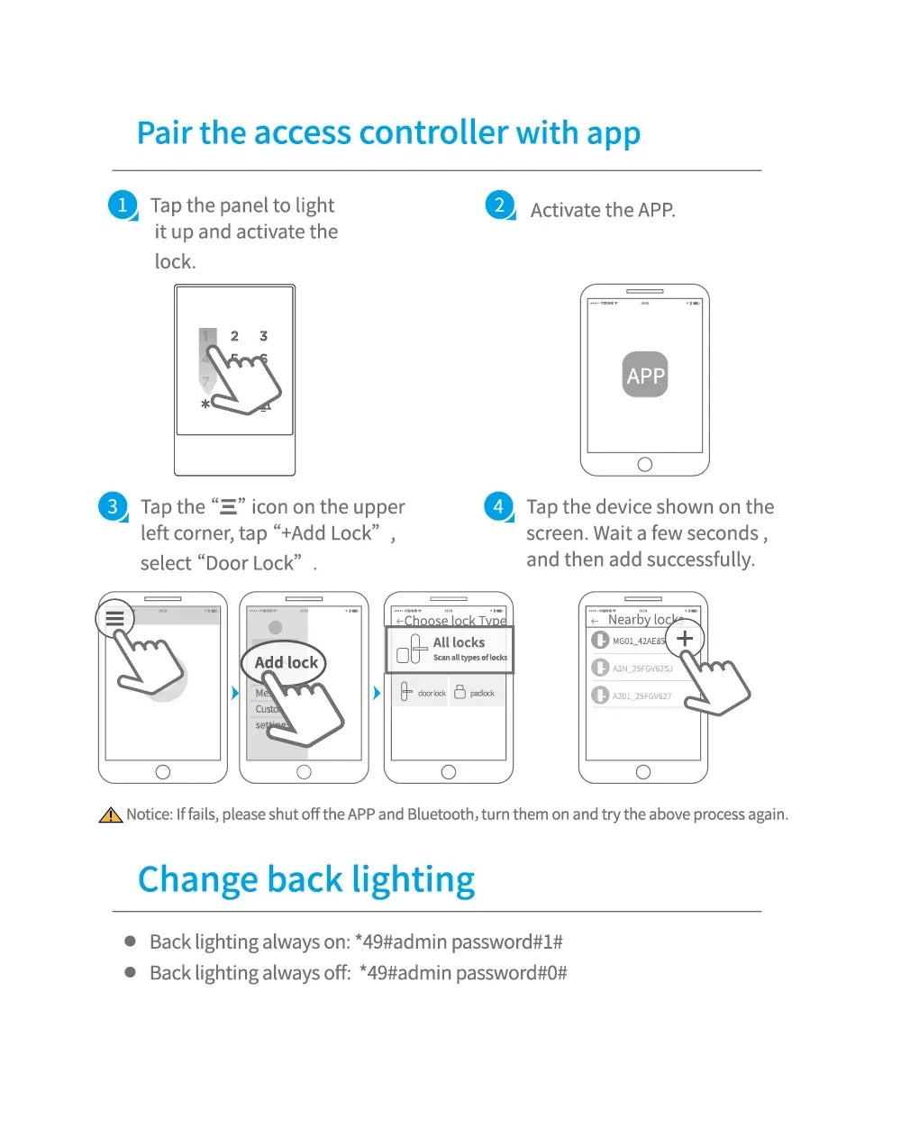 TTLock H3/H3F Fingerprint Door Access Control System – Bluetooth, NFC, RFID, Password & App Control | IP66 Waterproof