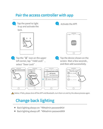 TTLock H3/H3F Fingerprint Door Access Control System – Bluetooth, NFC, RFID, Password & App Control | IP66 Waterproof