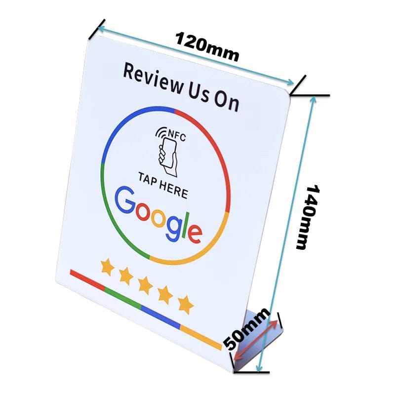Einfaches Sammeln von Google-Bewertungen mit NFC.