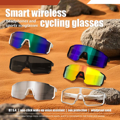 LIGE Smart Cycling Glasses 2025 – Bluetooth Calls, Music &amp; AI Voice Assistant, Outdoor Sports Sunglasses