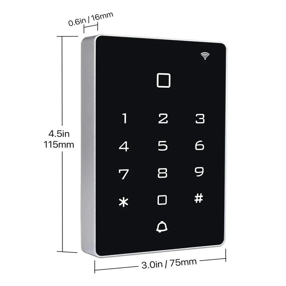 Tuya WiFi Access Control – IP68 Waterproof RFID Keypad, 2000 Users, Touch Panel, App Control | Taggytech
