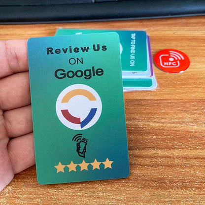 Sichern Sie sich positive Google-Bewertungen mit NFC-Karten und steigern Sie Ihre Sichtbarkeit.