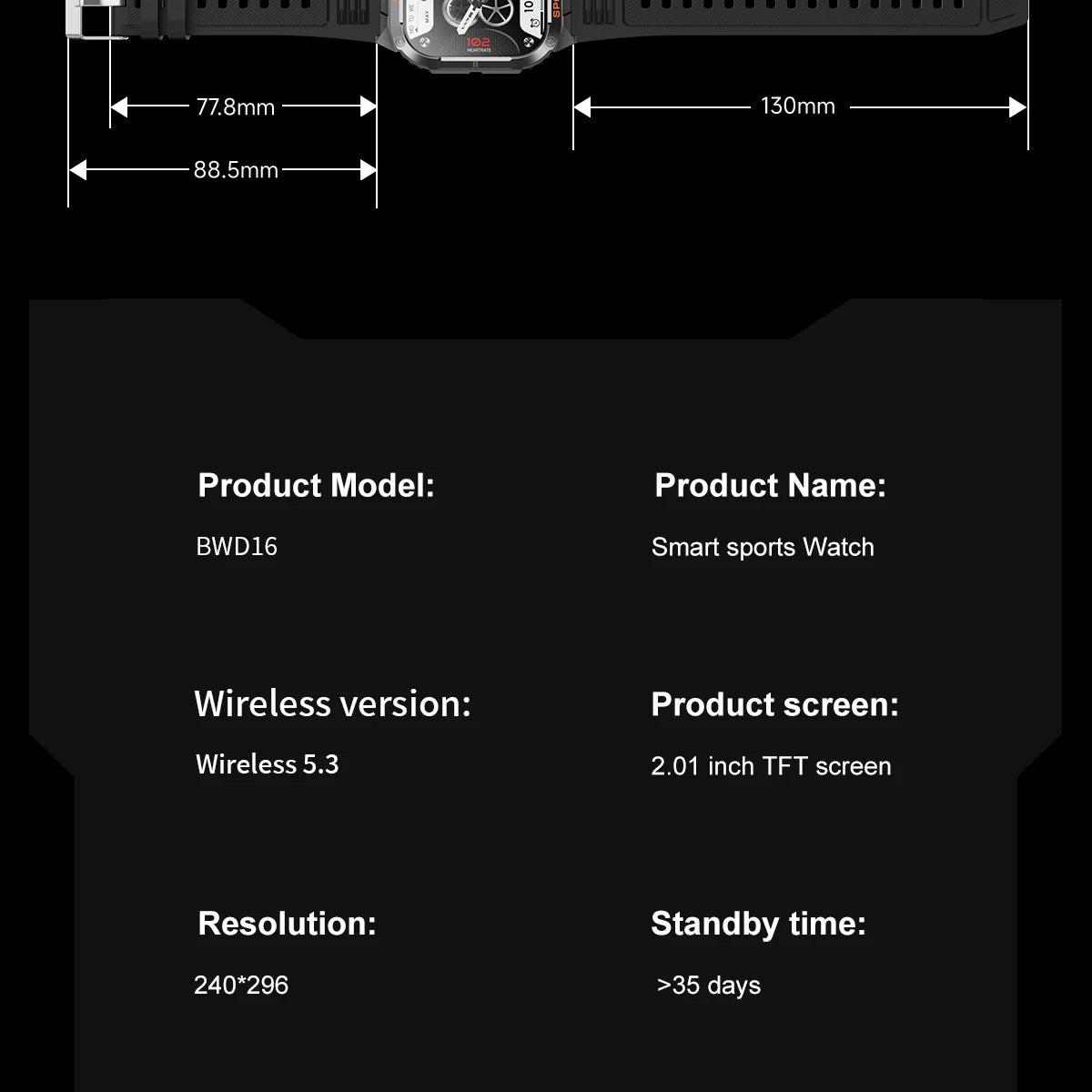 LIGE 2025 Professionelle Sport Smartwatch Herren – Outdoor Wasserdicht, LED-Taschenlampe, Bluetooth Anruf, 2,01" HD Display | Taggytech