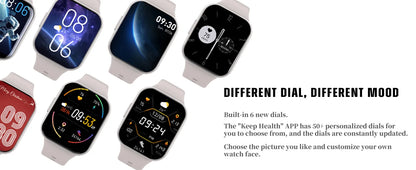 Nerunsa 1,69" Smartwatch – Fitness Tracker für Damen & Herren | Herzfrequenz, Schlafmonitor & Schrittzähler | Taggytech