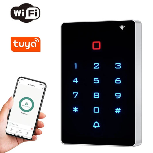 Tuya WiFi Access Control – IP68 Waterproof RFID Keypad, 2000 Users, Touch Panel, App Control | Taggytech