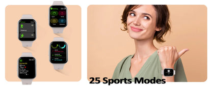 Nerunsa 1,69" Smartwatch – Fitness Tracker für Damen & Herren | Herzfrequenz, Schlafmonitor & Schrittzähler | Taggytech