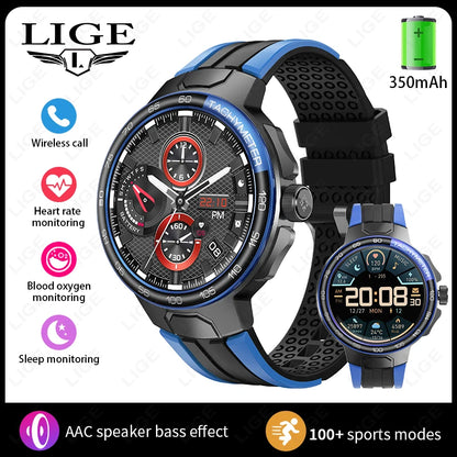 LIGE Smartwatch Männer 2024 – NFC, Fitness & Sport, Bluetooth-Anruf, Musik, Wasserdicht | Taggytech