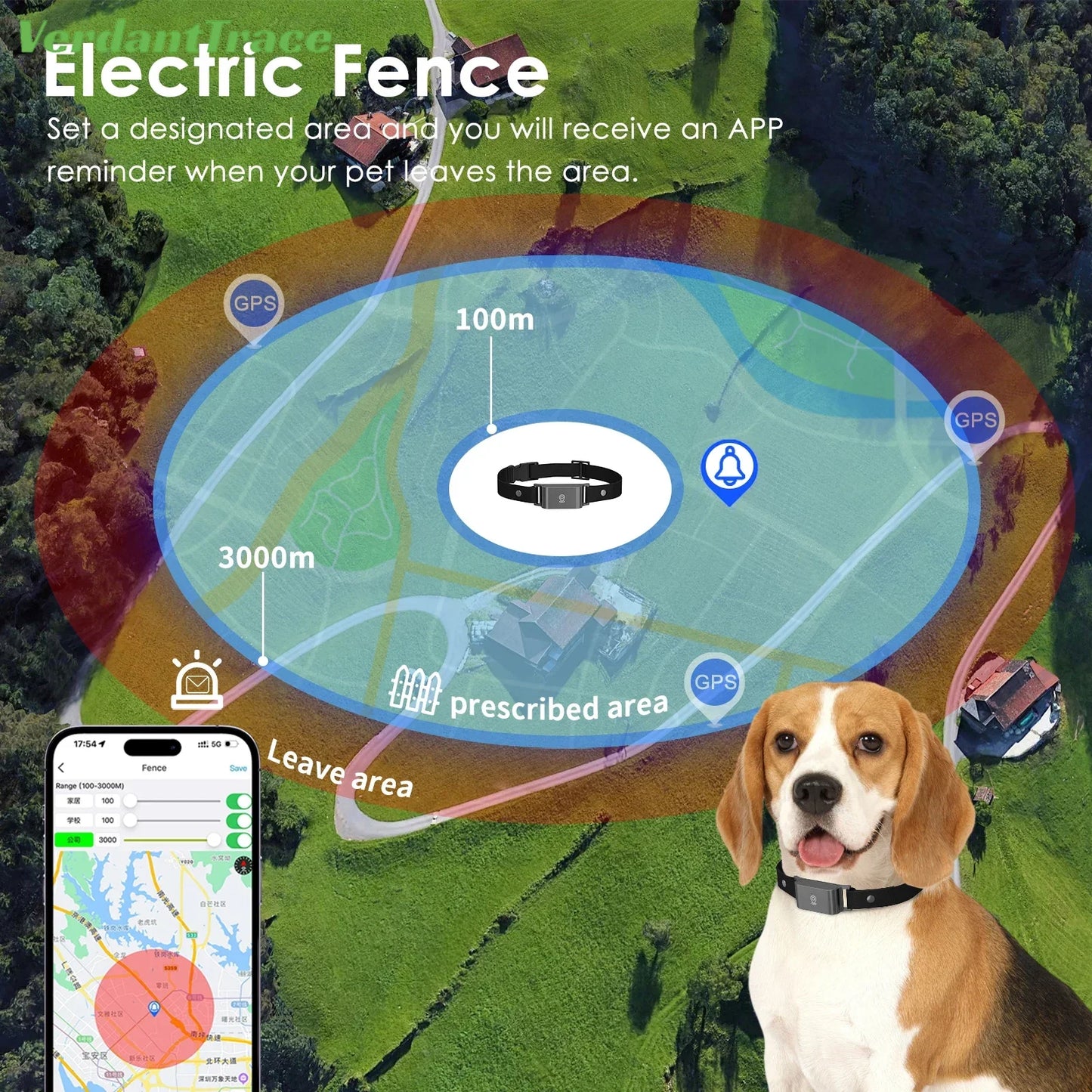 GPS Tracker für Hunde & Katzen – 4G Haustier Tracker Halsband, IP67 wasserdicht, Echtzeit Ortung | TaggyTech