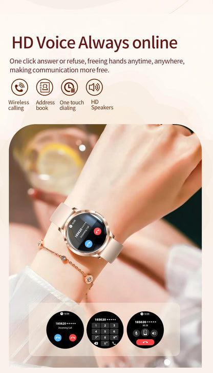 LIGE BWV93 Women's Smartwatch 2025 – Ultra-thin, 1.32" AMOLED HD, Fitness &amp; Health, Bluetooth Call, Luxury Smartwatch
