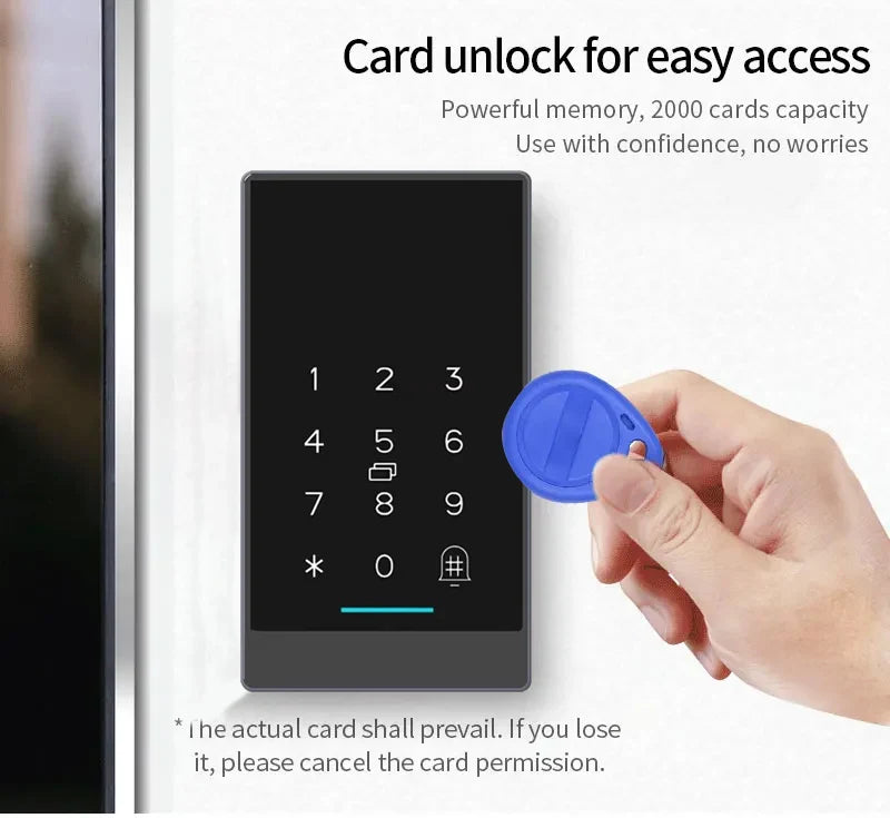 TTLock H3/H3F Fingerprint Door Access Control System – Bluetooth, NFC, RFID, Password & App Control | IP66 Waterproof