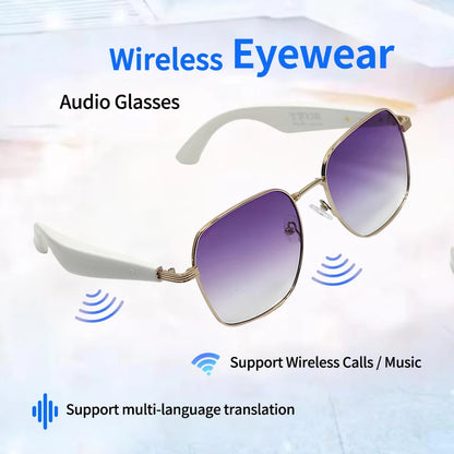 LIGE BWGY300 Smart Glasses 2025 – Women's Bluetooth Sunglasses, AI Translation, UV400, Music &amp; Calls