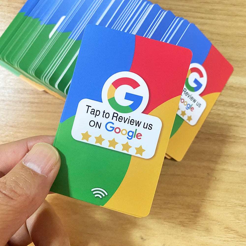 NFC Karte für Google-Bewertungen direkt scannen und Feedback sammeln
