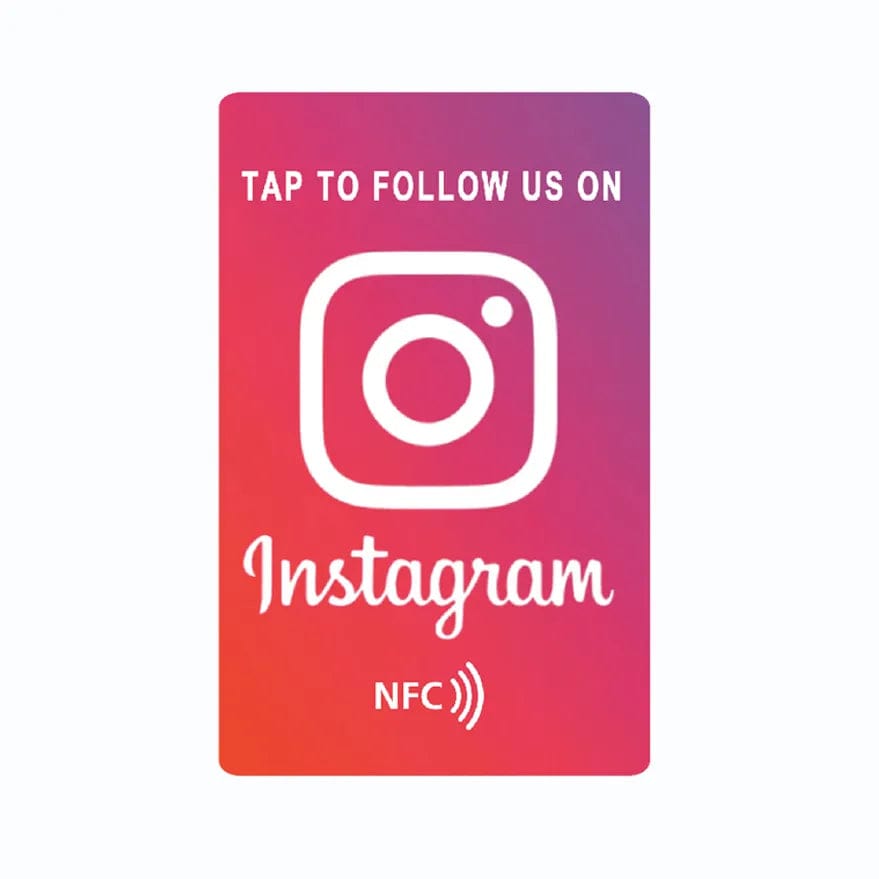 Instagram: Schnelles Connecting und Teilen von Feedback via NFC Karte.
