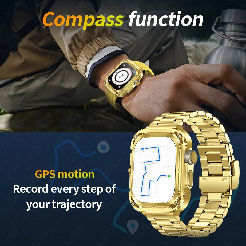 LIGE Outdoor Smartwatch for Men – GPS, Compass, NFC, 2.1" AMOLED, 460 mAh Battery