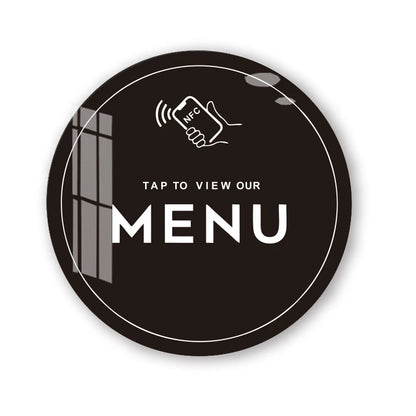 NFC Menu Plate – Acrylic Plate, Ntag213 Chip, Waterproof, 100 mm