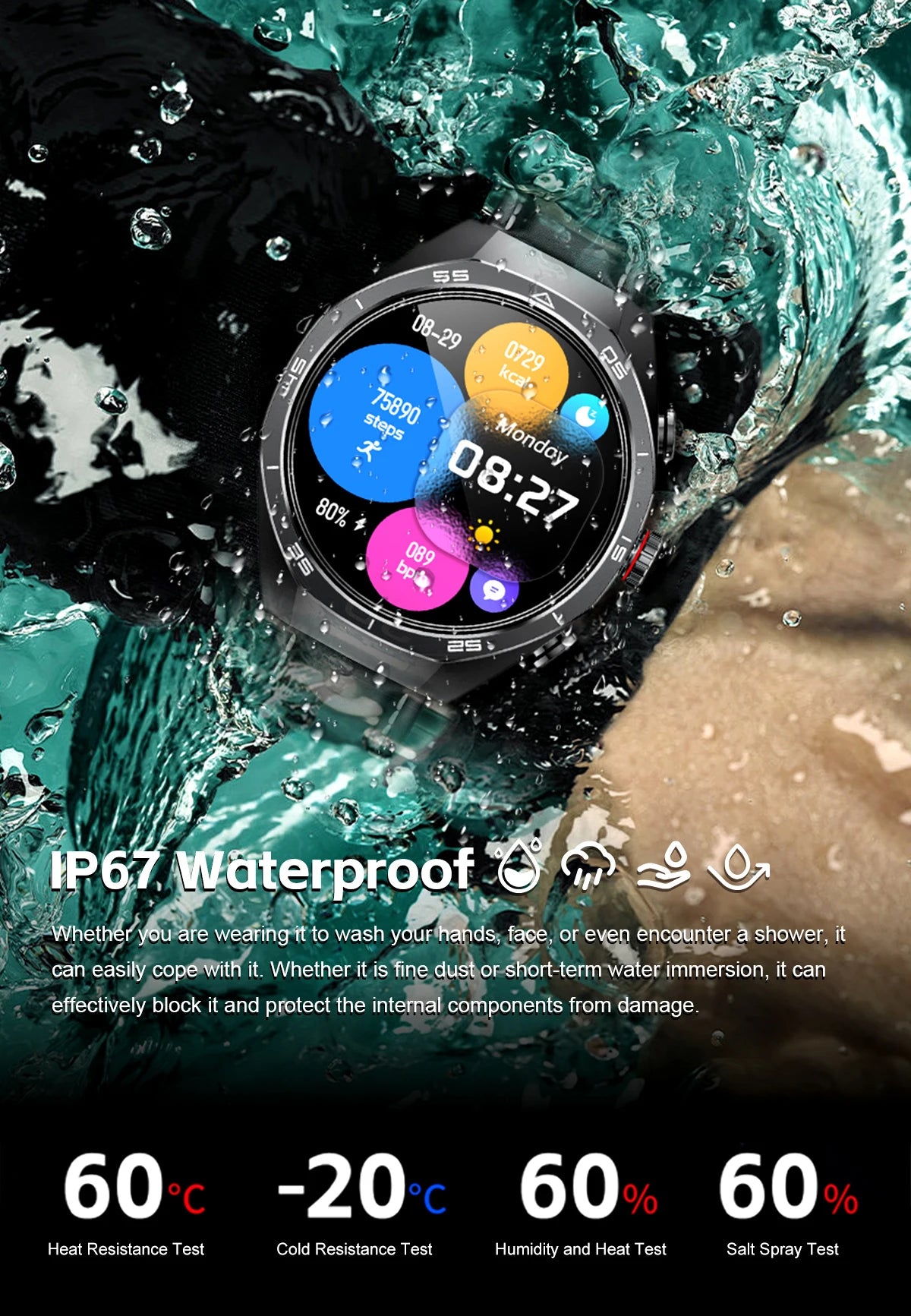 2025 LIGE 2-in-1 Smartwatch Men – NFC, Built-in TWS Earphones, 1.53-inch HD AMOLED, Bluetooth Call, Fitness &amp; Sports Smartwatch