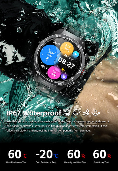 2025 LIGE 2-in-1 Smartwatch Men – NFC, Built-in TWS Earphones, 1.53-inch HD AMOLED, Bluetooth Call, Fitness &amp; Sports Smartwatch