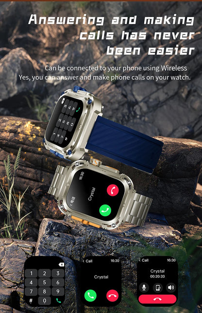 LIGE Outdoor Smartwatch for Men – GPS, Compass, NFC, 2.1" AMOLED, 460 mAh Battery