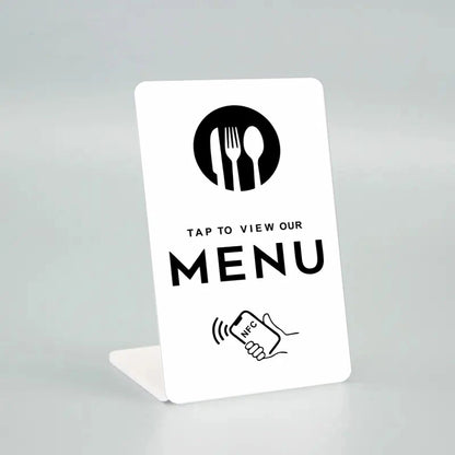 NFC Menu Plate – Acrylic Plate, Ntag213 Chip, Waterproof, 100 mm
