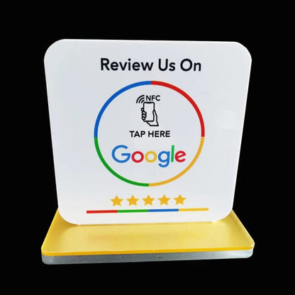 NFC-Bewertungsschild zur Integration von Google-Bewertungen in Ihrem Geschäft.