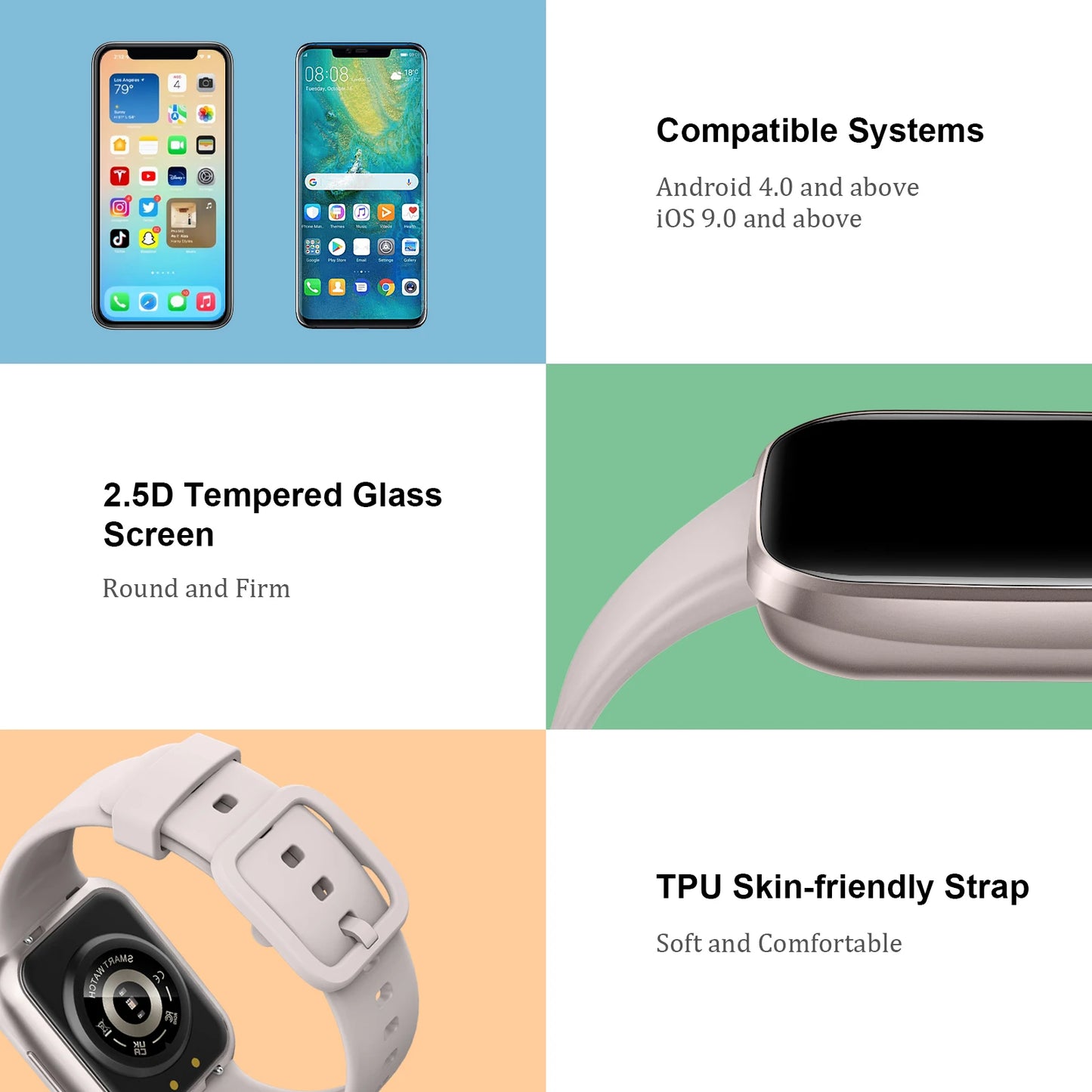 Nerunsa 1,69" Smartwatch – Fitness Tracker für Damen & Herren | Herzfrequenz, Schlafmonitor & Schrittzähler | Taggytech