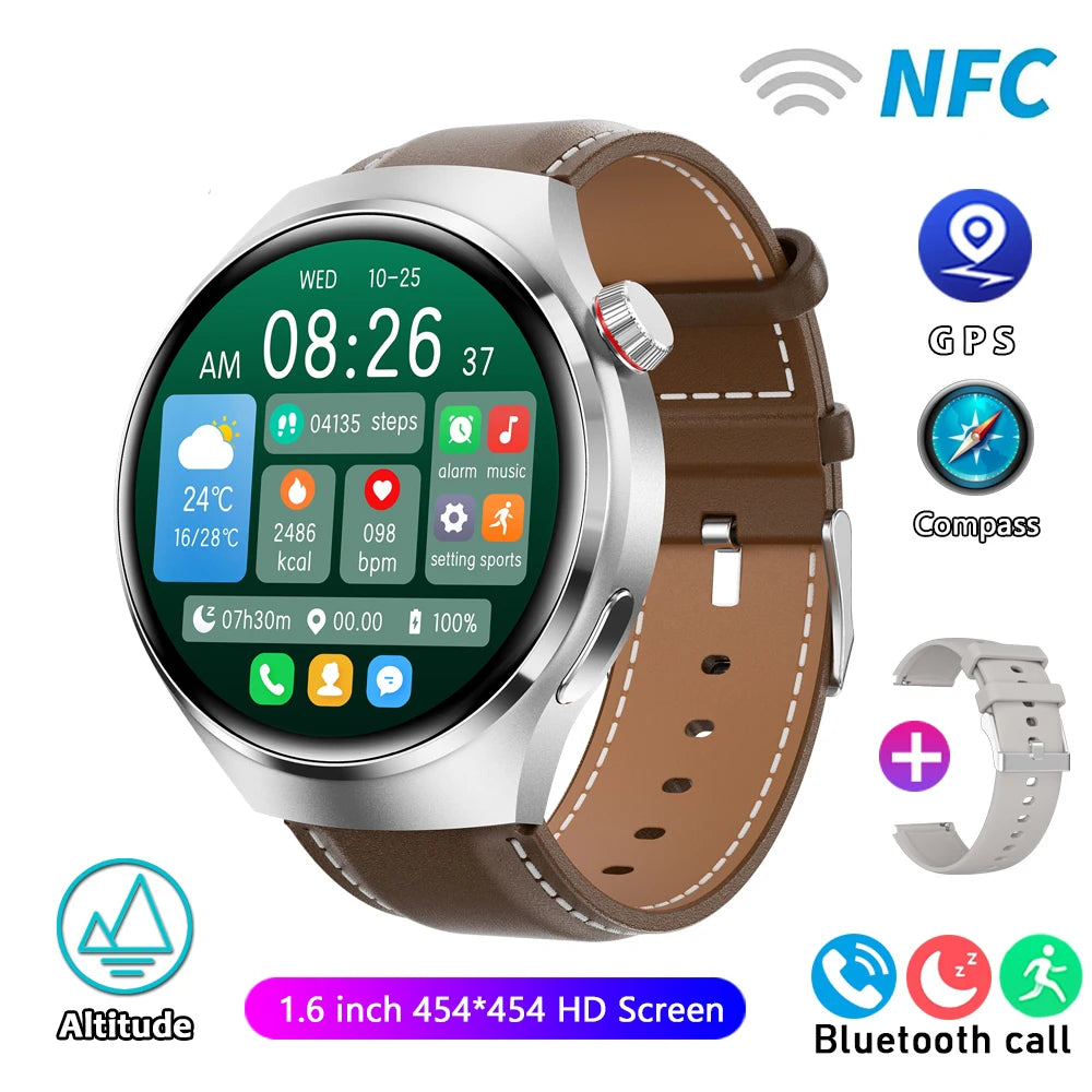 ChiBear Watch Pro 2024 – GPS &amp; NFC Smartwatch with AMOLED Display, Bluetooth Calling, Heart Rate &amp; IP68 | For Android &amp; iOS