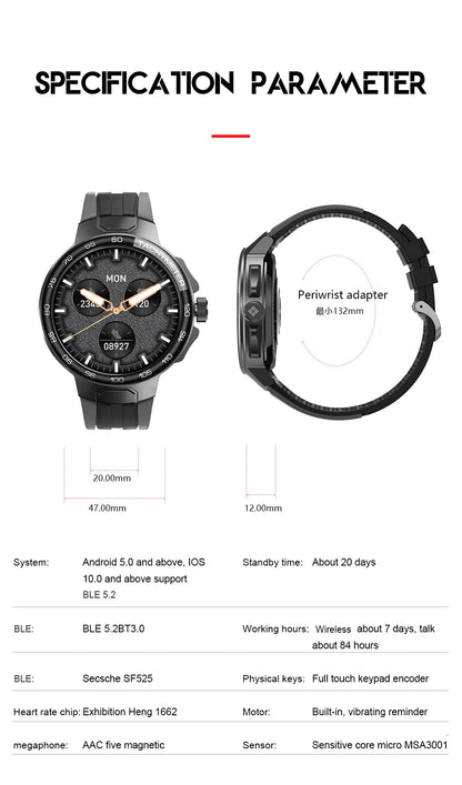 LIGE Smartwatch Männer 2024 – NFC, Fitness & Sport, Bluetooth-Anruf, Musik, Wasserdicht | Taggytech