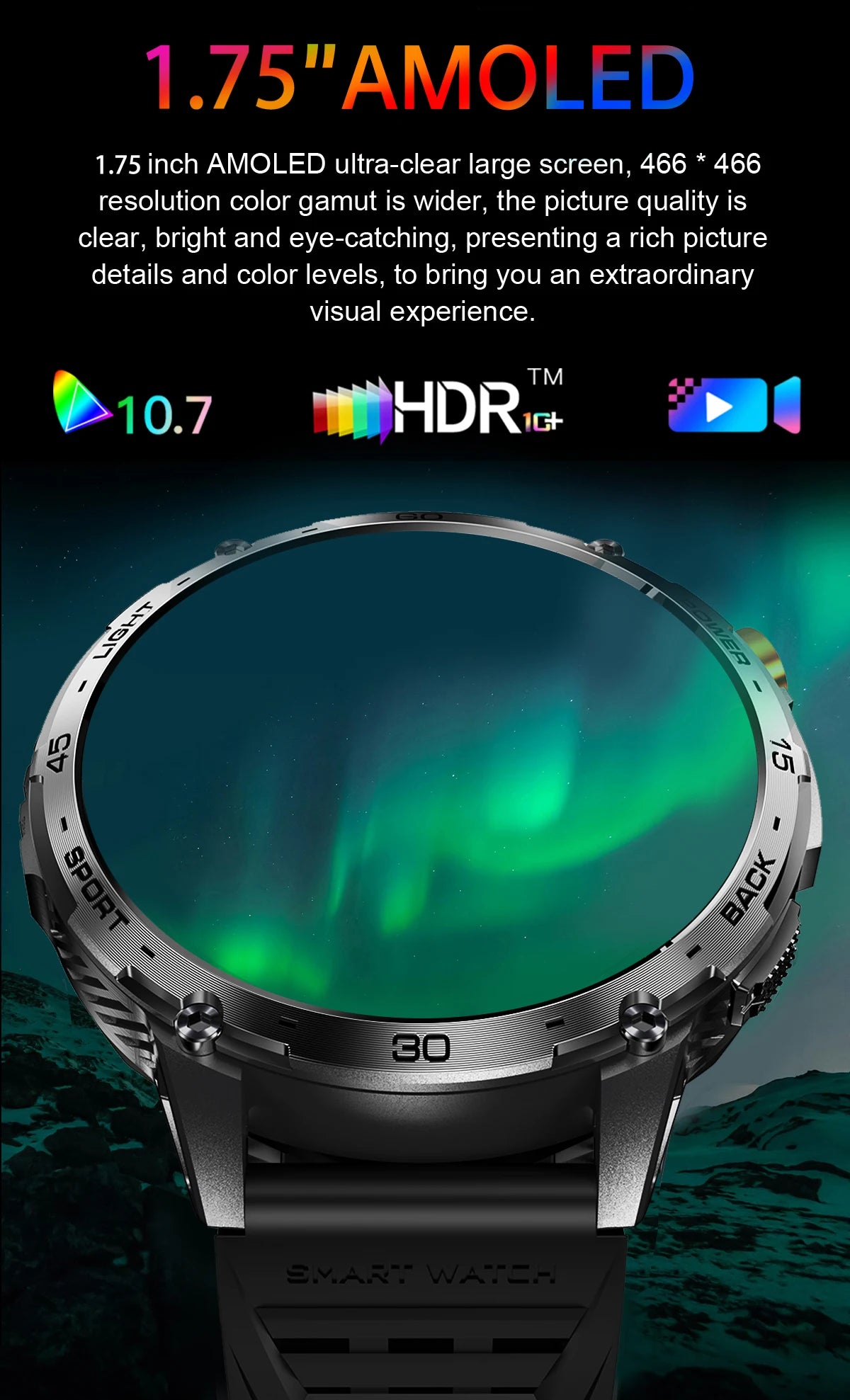 LIGE 2025 Militär Outdoor Smartwatch Herren – 1,75" AMOLED HD, 730 mAh Akku, Taschenlampe, 3ATM Wasserdicht | Taggytech