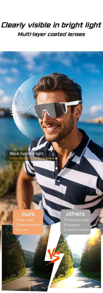LIGE Smart Cycling Glasses 2025 – Bluetooth Calls, Music &amp; AI Voice Assistant, Outdoor Sports Sunglasses