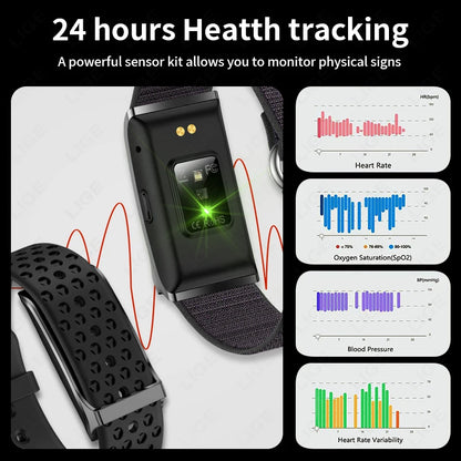 LIGE 2025 Smartwatch Männer & Frauen – Bildschirmloses Fitness-Armband, 1ATM Wasserdicht, Herzfrequenz & Gesundheits-Tracker | Taggytech