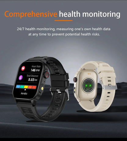 LIGE 2025 Smartwatch Men &amp; Women – 2.01" HD TFT, Fitness &amp; Health Monitor, LED Flashlight, Bluetooth Call, Sports Smartwatch