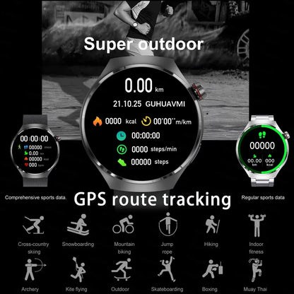 ChiBear Watch Pro 2024 – GPS &amp; NFC Smartwatch with AMOLED Display, Bluetooth Calling, Heart Rate &amp; IP68 | For Android &amp; iOS