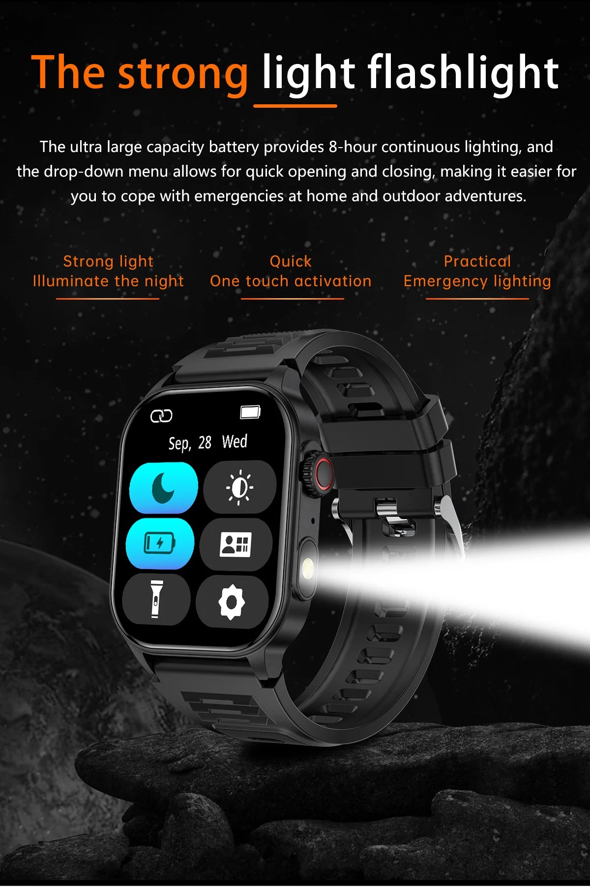 LIGE 2025 Smartwatch Men &amp; Women – 2.01" HD TFT, Fitness &amp; Health Monitor, LED Flashlight, Bluetooth Call, Sports Smartwatch