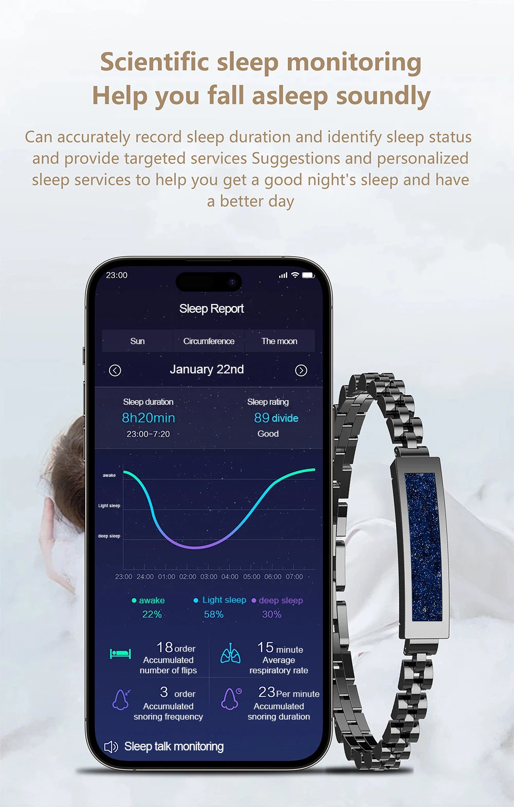 LIGE BWS2 Damen Fitness Tracker 2025 – Ohne Bildschirm, Herzfrequenz, SpO₂ & Schlaftracking | Taggytech